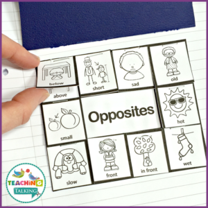 Preschool Notebooks Targets – Language – Opposites