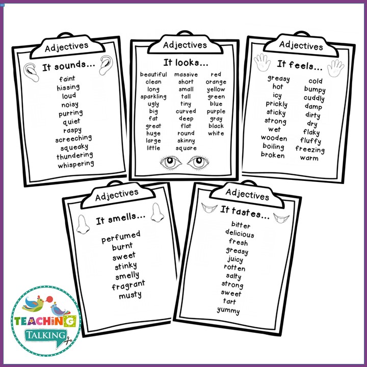 Adjective Ideas Reference Cards