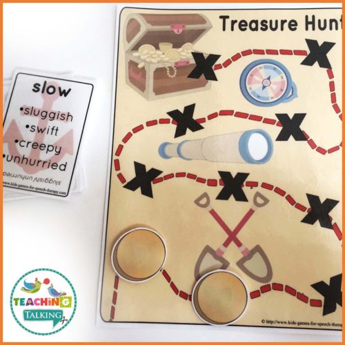 Treasure Hunt Adjectives Game