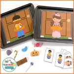 Halloween Preschool Language Activities for Pronouns